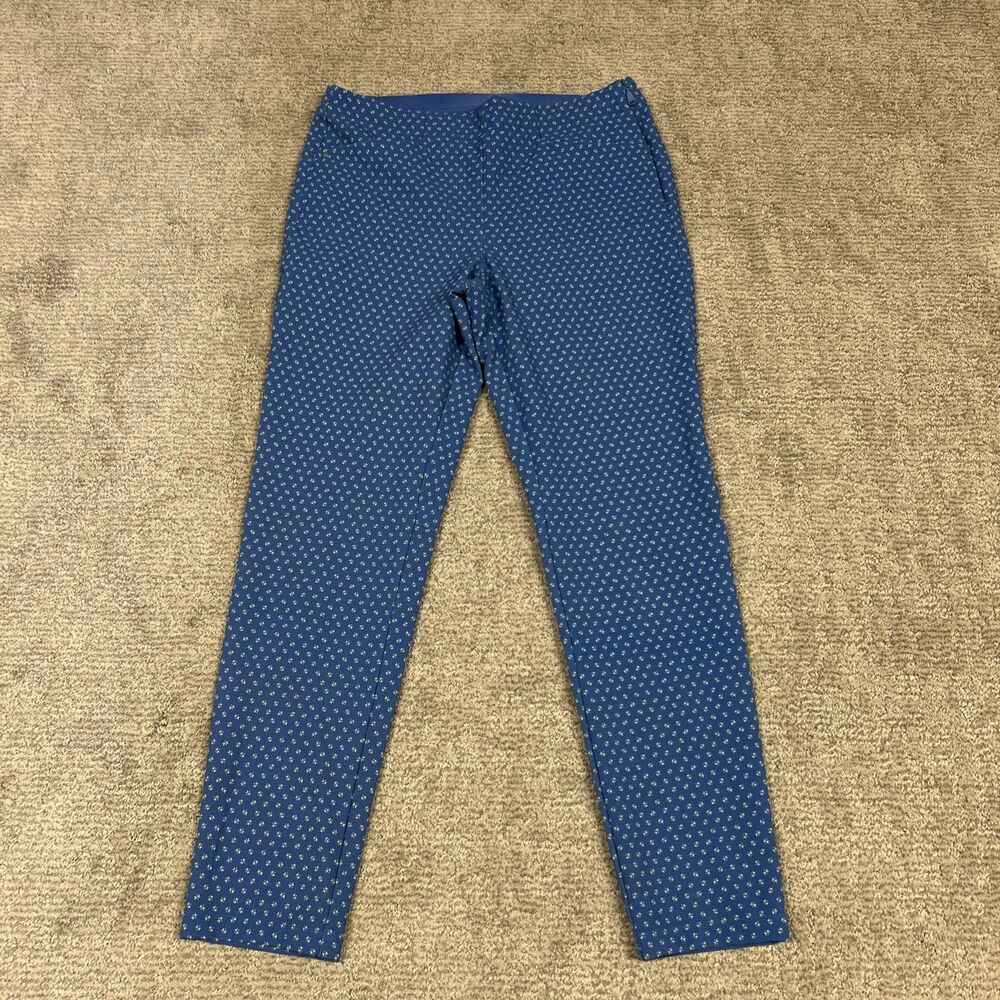 RLX Ralph Lauren Pants Womens 12 P Golf Blue Printed Stretch Pockets